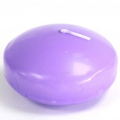 6 x Large Floating Candles - Lilac - Click Image to Close